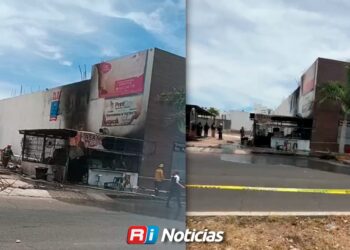 Se registra incendio en área de asado de carnicería en Pradera Dorada en Culiacán