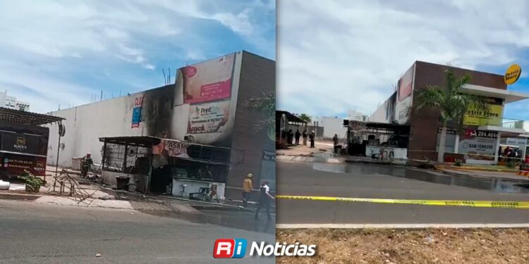 Se registra incendio en área de asado de carnicería en Pradera Dorada en Culiacán