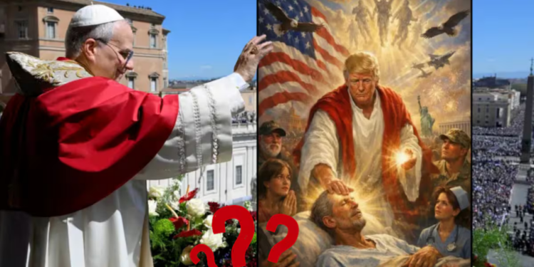 Trump compartió una imagen generada con IA que lo muestra como Jesús tras pelearse contra el papa León XIV