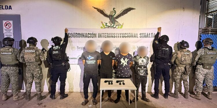 Tras balear casa en Villas del Rey, fuerza Interinstitucional detiene a 4 con armas