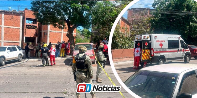 Explosión por gas deja dos heridos en Lomas de Guadalupe en Culiacán