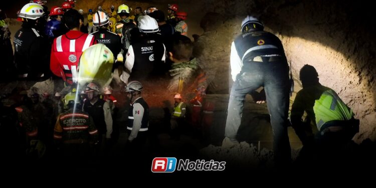 Continúan labores de rescate en la mina Santa Fe a diez días del incidente