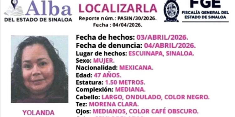 Localizan con vida a Yolanda; mujer desaparecida en Escuinapa