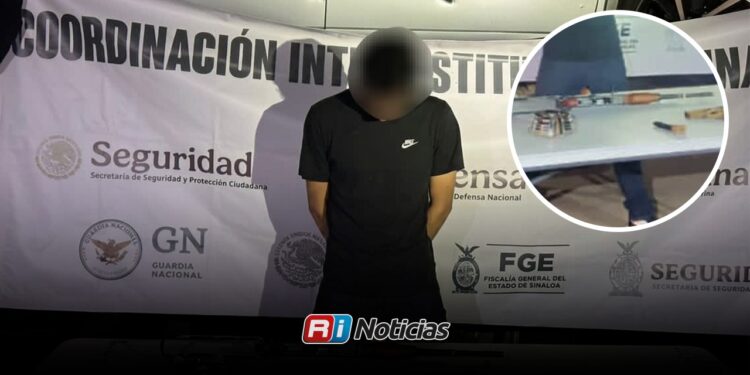 Persecución y balacera en Culiacán deja tres detenidos y arsenal asegurado