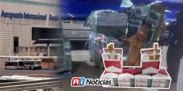 Decomisan en el AICM cargamento de cigarrillos con valor de 9.5 millones de pesos
