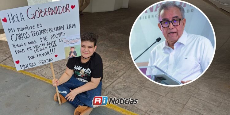 “No tenemos mucho tiempo”: pequeño de 12 años pide apoyo a Rocha Moya para salvar su vida