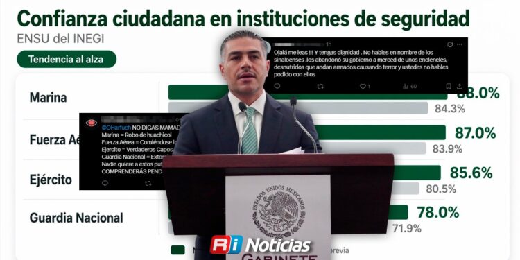 Harfuch presume resultados de seguridad del INEGI; ciudadanos expresan inconformidad en redes