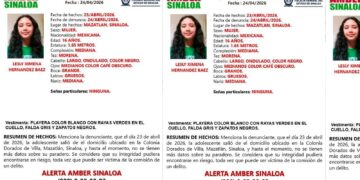 Activan Alerta Amber por desaparición de Lesly Ximena de 16 años en Mazatlán