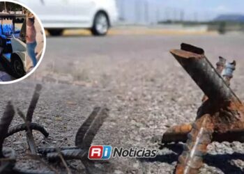 Ponchallantas dañan al menos seis vehículos en la Sábalo-Cerritos