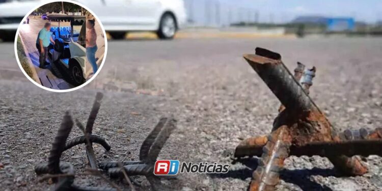 Ponchallantas dañan al menos seis vehículos en la Sábalo-Cerritos