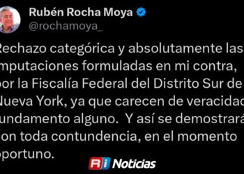 Rubén Rocha Moya rechaza acusaciones de la Fiscalía de EE. UU. y las califica de infundadas