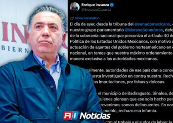 Enrique Inzunza rechaza acusaciones de EU y acusa ataque político tras señalamientos