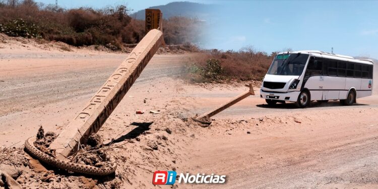 Peligro en Mazatlán: postes de Pemex destruidos podrían provocar tragedia en Felipe Ángeles