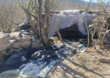 Ejército Mexicano asegura campamento y decomisa arsenal en Elota
