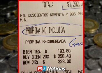 Profeco alerta sanciones millonarias por incluir propina obligatoria en cuentas
