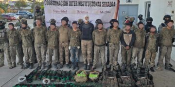 Capturan a 14 presuntos delincuentes tras agresión a militares en Escuinapa; dos son extranjeros