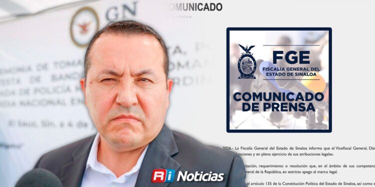 Fiscalía de Sinaloa aclara situación del Vicefiscal Dámaso Castro Zaavedra