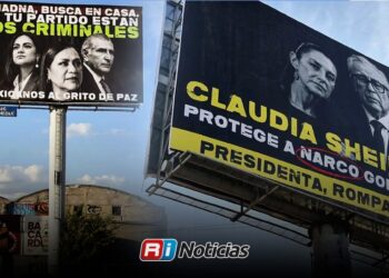 Aparecen espectaculares con mensajes contra Sheinbaum y figuras de Morena en Chihuahua