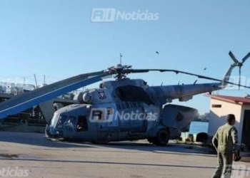 SEMAR informa que “desplome” de helicóptero en Mazatlán fue por falla mecánica; no hubo heridos