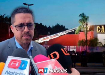 Mujer herida tras incendio en casino se reporta estable: Salud Sinaloa