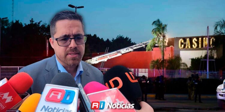 Mujer herida tras incendio en casino se reporta estable: Salud Sinaloa