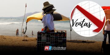 Vendedores de playa reportan bajas ventas al inicio del puente en Mazatlán