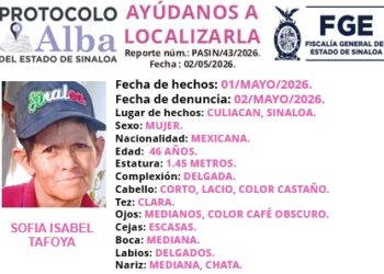 Activan Protocolo Alba por la desaparición de una Sofía Isabel en Culiacán
