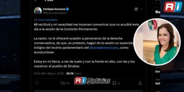 “Si estuviera con la frente en alto, estaría en su escaño”: Liliana Cárdenas sobre la ausencia de Enrique Inzunza Cázarez en el Senado