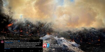 Incendio en el relleno sanitario Piggy Back de Culiacán está controlado al 80%; SSP pide no acercarse