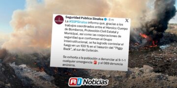 CONTROLADO: “Incendio en el relleno sanitario Piggy Back de Culiacán fue sofocado en su totalidad”, informa SSP