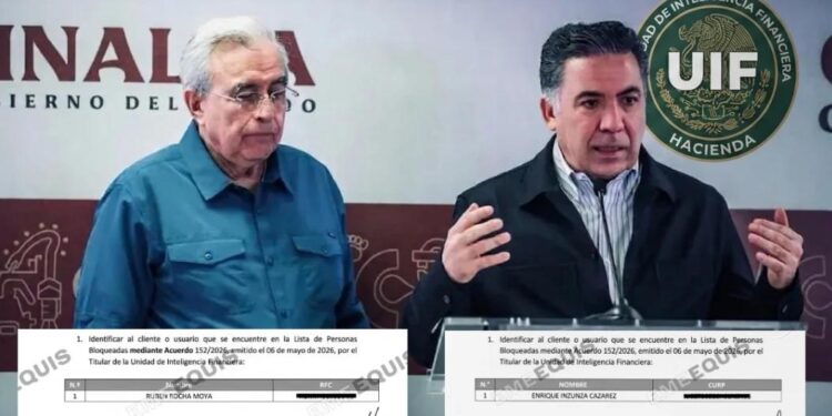 UIF anuncia congelamiento de cuentas de Rocha Moya e hijos, Inzunza y otros implicados: Emeequis