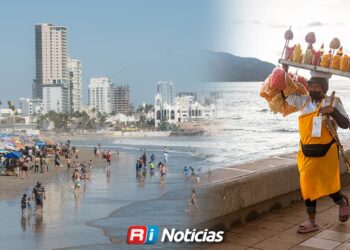  Temperaturas extremas modifican rutina de comerciantes en playas de Mazatlán