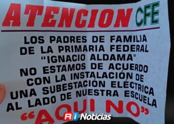 Padres de familia rechazan proyecto de subestación eléctrica junto a primaria de Huertos Familiares
