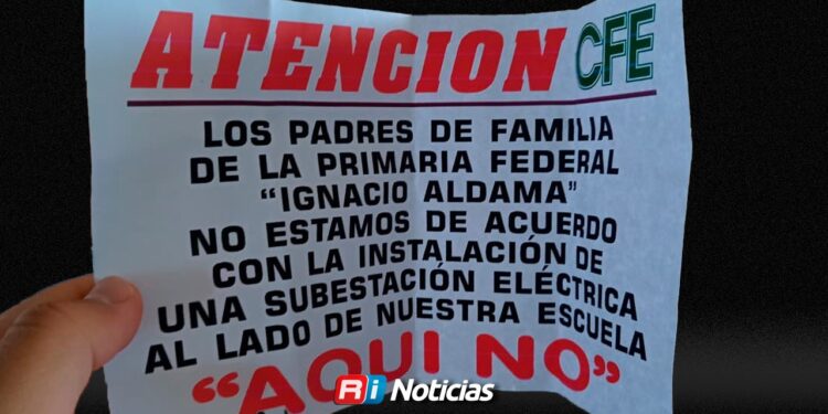 Padres de familia rechazan proyecto de subestación eléctrica junto a primaria de Huertos Familiares