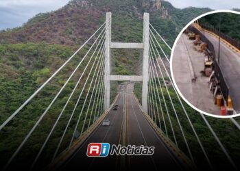 Reparación en puente El Carrizo provoca tráfico lento en la Mazatlán-Durango