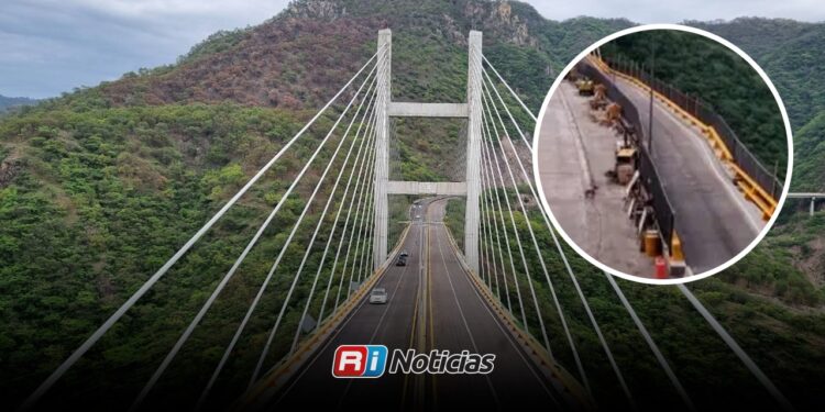 Reparación en puente El Carrizo provoca tráfico lento en la Mazatlán-Durango