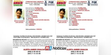 Activan Alerta Amber por desaparición de niña de 3 años en Mazatlán