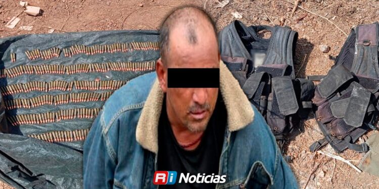 Ejército y Guardia Nacional aseguran armas y detienen a un hombre en la sierra de Concordia