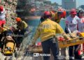 Hombre cae desde lo alto del malecón a la altura del monumento a Pedro Infante en Mazatlán