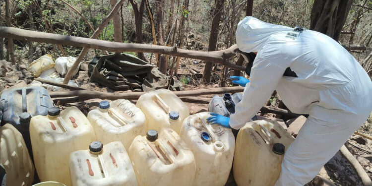 SEMAR y FGR localizan e inhabilitan tres laboratorios clandestinos en Sinaloa