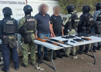Detiene a tres civiles armados tras atentado contra elementos de la Guardia Nacional en Aguaruto, Culiacán