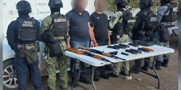 Detiene a tres civiles armados tras atentado contra elementos de la Guardia Nacional en Aguaruto, Culiacán