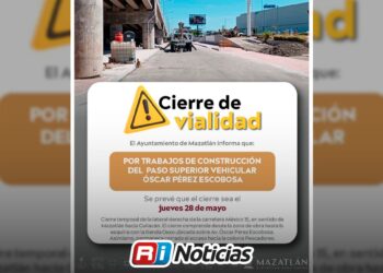 Anuncian cierre temporal en lateral de la carretera México 15 por obras del Paso Superior Vehicular Óscar Pérez Escobosa