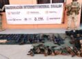 Ejército asegura armamento y equipo táctico en el municipio de Rosario