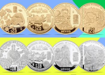 Banxico lanza monedas conmemorativas del Mundial 2026 con ajolotes, calaveras y símbolos culturales de México