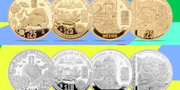 Banxico lanza monedas conmemorativas del Mundial 2026 con ajolotes, calaveras y símbolos culturales de México