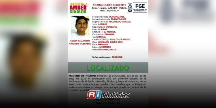 Localizan con vida a Edwin, joven reportado como desaparecido en Mazatlán