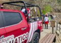 Cuerpos de seguridad y auxilio brindan apoyo a mujer lesionada en El Faro