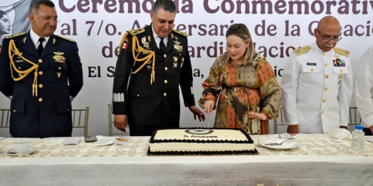 Conmemoran en Sinaloa el séptimo aniversario de la Guardia Nacional con acto cívico y reconocimiento a elementos