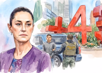 Exmilitar ligado a Ayotzinapa fue detenido en redada de ICE, no por solicitud de México: Sheinbaum
